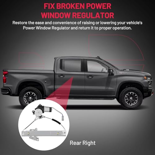 Image of BDFHYK 748-618 Power Window Regulator with Motor Rear Right Compatible with Escape 2001-2007, Compatible with Mercury Mariner 2005-2007