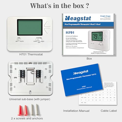Heagstat H701 Non-Programmable Thermostats thumb #8