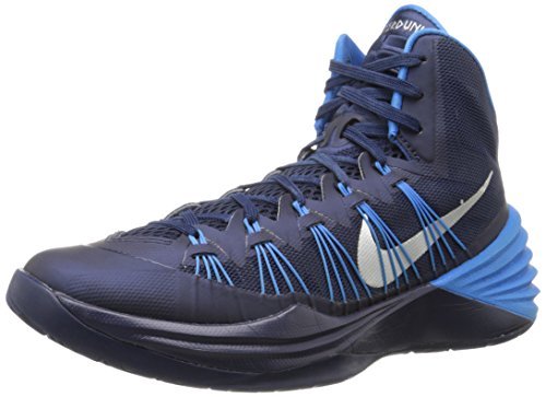 Nike Men's Hyperdunk 2013 TB Mid Navy/Mtllc Slvr/Pht Bl Basketball Shoe 10.5 Men US