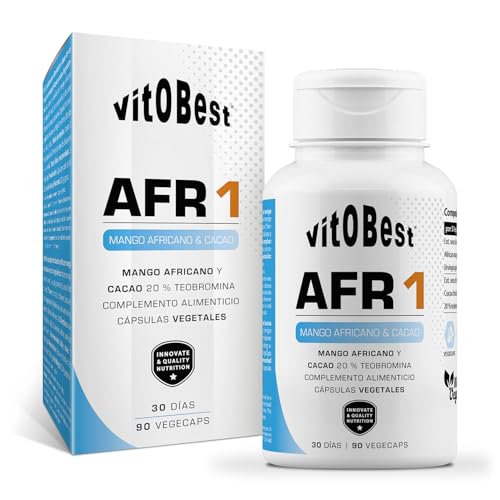 Reductor de Grasa Abdominal AFR - 90 Caps. - Quemagrasas Potente para Adelgazar - Vitobest (AFR 1 - African Mango & Cocoa) - Suplementos Alimentación y Deportivos -Vitobest