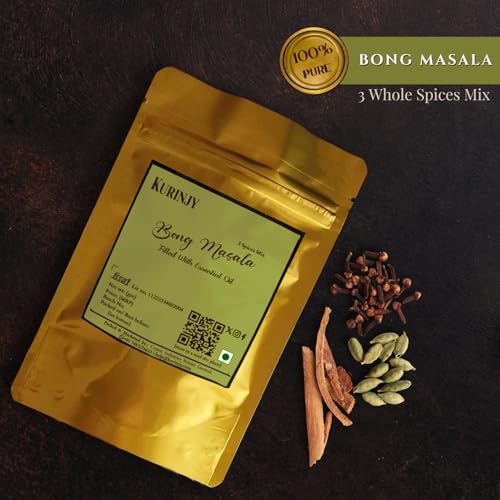 Image of Kurinjy Bong Garam Masala - Whole Spices Mix | Cardamom Cinnamon Clove | Pure Natural Essential Oil filled Premium Kerala Spices | Crafted for Aromatic & Flavorful Cooking, 45g x 1 pack