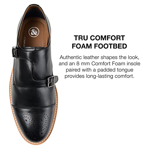 Image of Thomas & Vine Men's Ransom Cap Toe Monk Strap Dress Shoe