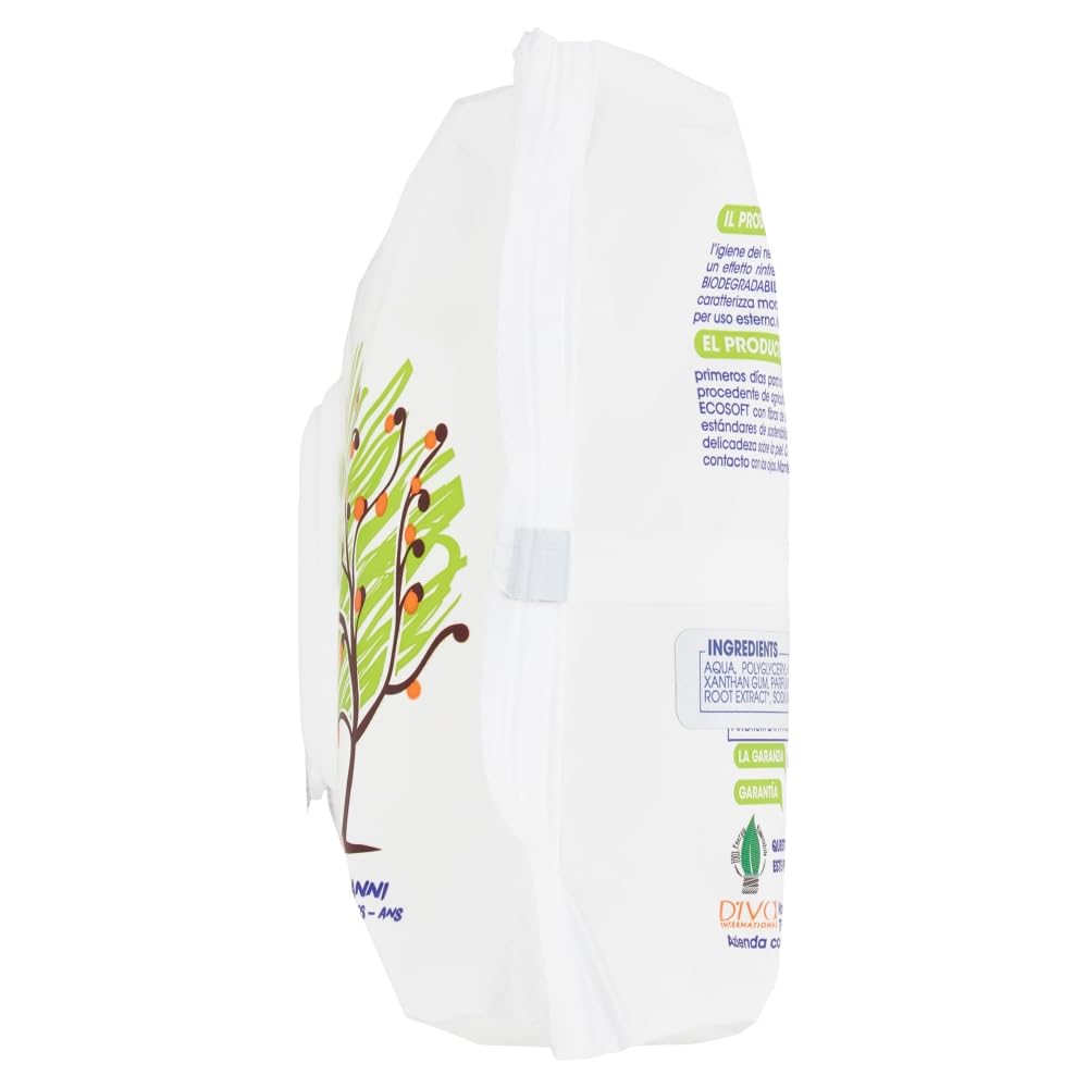 Fria Baby Eco Natural Salviette per Cambio Pannolino 1000 Giorni, Confezione 72 Salviette