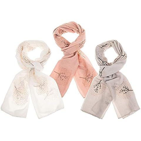 Rose Gold Glitter Trees Scarf in Pink Cover