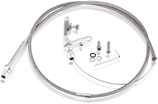 Throttle Cable, Durable Braided Stainless Steel Kickdown Cable Easy Installation for Automatic Transmission Performance Upgrades and Engine Tuning Enthusiasts Racers Daily Drivers