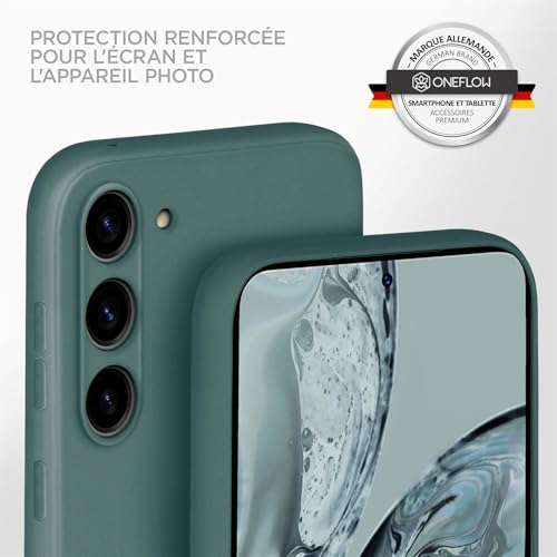 Coque Samsung S23 silicone bleu pétrole ONEFLOW protection écran