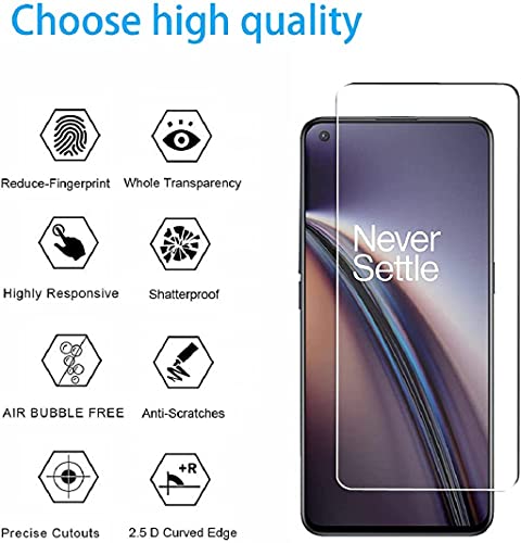 Image of ZARALA Tempered Glass Screen Protector Compatible for (Black) with Edge to Edge Coverage and Easy Installation kit (OnePlus Nord CE 5G)