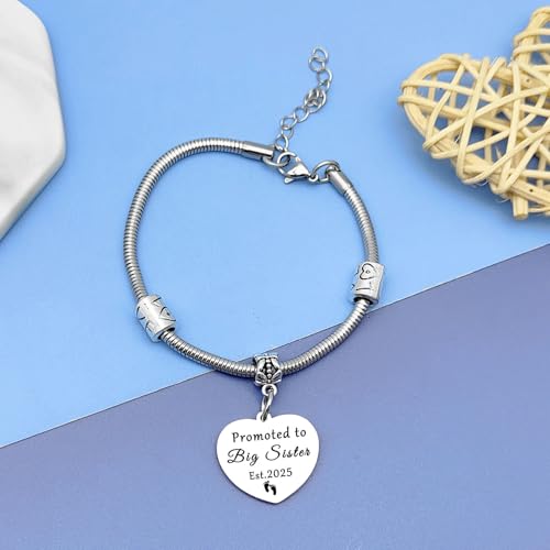 DlaeKua Sister Gifts for Sister Gifts Bracelet Sister to Be 2025 Promoted to Sister Gifts Jewelry Pregnancy Announcement Gift for Sister First Time Sister Gift3