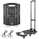 BBWELL Sackkarre Klappbar 200KG, Plattformwagen Erweiterbar, Klappbar Transportkarre mit 6 Lenkrollen 2 elastischen Kordeln, Teleskopgriff für Gepäck/Reisen/Umzug/Einkaufen/Bürogebrauch
