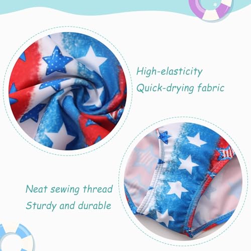 Image of Girls One Piece Swimsuits Tie Dye Bathing Suit Hawaiian Summer Swimwear for Girls 3-16 Years