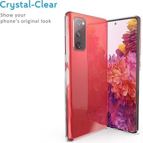 Image of REALCASE Back Cover Case for Samsung Galaxy S20 FE | Scratch Resistant Shockproof Protective Crystal Clear Bumper (Silicone | Transparent)