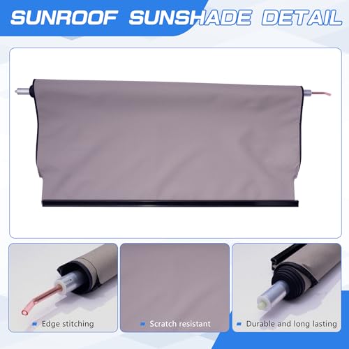 Image of Sunshade Cover Sunroof Compatible with Jeep & Chrysler | Grand Cherokee 2011-2017,300C 2012-2016,Replace # 1SX57DX9AB (Beige)