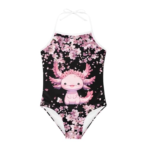 Image of Girls One Piece Swimsuit Summer Quick Dry Beach Sport Bathing Suit Halter Strap 1-10 Little Kids Toddler Swimwear