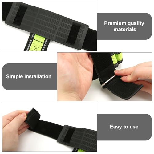 Image of BOXOB RV Hose Fastening Device, Magic Adhesive Styles RV Sewer Hose Support Adjustable Camper Sewer Accessory Hose Tightening Fittings for Camping Avoid Waste Pipe Dislodge (Fluorescent Green)