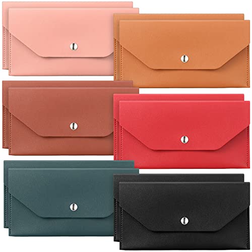Sweetude 12 Pieces Pu Leather Money Envelopes Wallets For Cash Budgeting Money Organizer Reusable Budget Envelopes Money Pouch Holder For Cash Gifts Women Girls Graduation Wedding Birthday Holidays #TOP25