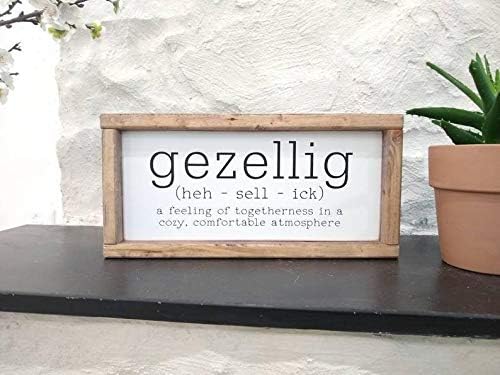 Tamengi Gezellig Sign Dutch Gift Wooden Sign Gezellig Cultural Wall Decor The Netherlands Gift Holland Dutch Heritage Dutch Home Nederland Amsterdam, 12*22in