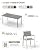 Oasbira Patio Dining Sets for 4, Outdoor Table and Chairs, 5 Pieces HDPS and Aluminum Patio Furniture Set with Umbrella Hole for Deck, Garden, Backyard (Sliver & Gray)