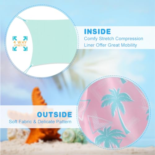 Image of Cozople Boys Swim Trunks Compression Liner Swim Shorts Quick Dry Bathing Suit with Boxer Brief Swimwear 2-20T