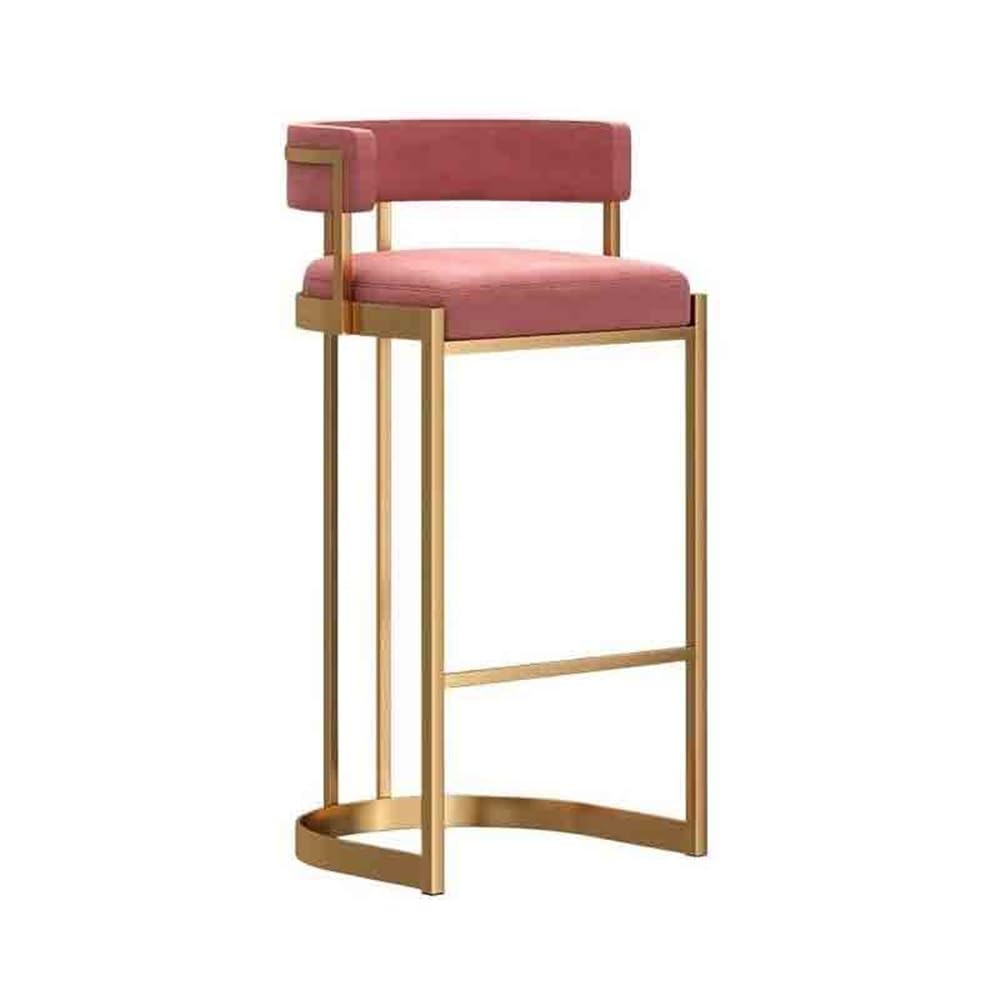 Tabourets de bar premium de style lumière luxe avec dossier pour table haute