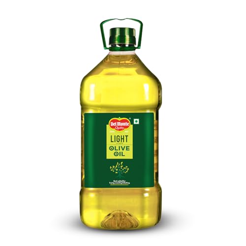 Image of Del Monte Light Olive Oil (Imported) | Extra Light in Flavour & Aroma | Ideal for Everyday Indian Cooking - Deep Frying, Curries, Roasting & Sauteing | High MUFA & Rich in Antioxidants | 5L PET Bottle