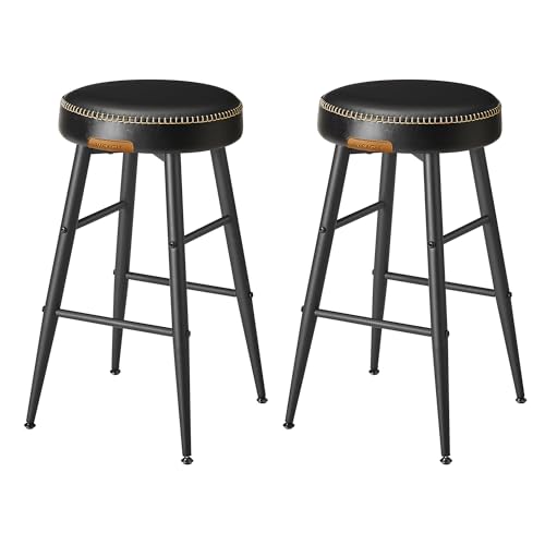 Image of VASAGLE Bar Stools Set of 2, Kitchen Counter Stools, 24.8-Inch Tall