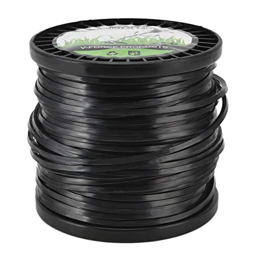 KIMISS Hilo Redondo para Cortacésped de 3, M Negro: Hilo de Nailon Eficiente y Silencioso para Cortacésped y Podadoras, Ideal para Jardines (50M)