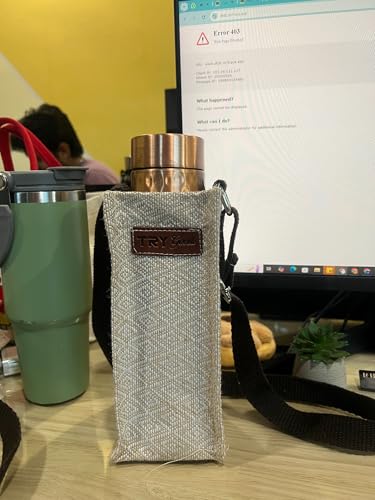 Try Goods Plain Copper Water Bottle with bag 750ml
