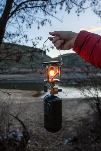 Image of Stansport Propane Mantel Lantern - Outdoor Light with Adjustable Brightness, Carry Handle, Ventilated Hood, High-Output, Portable, for Emergency, Backpacking, Camping - Mantels Included