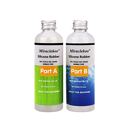 Miraclekoo Silicone Mold Making Kit 15A Platinum Translucent Liquid Silicone Rubber for Casting...