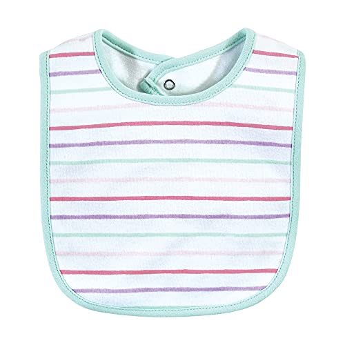 Image of Hudson Baby Unisex Baby Cotton Bibs, Glitter Unicorn, One Size