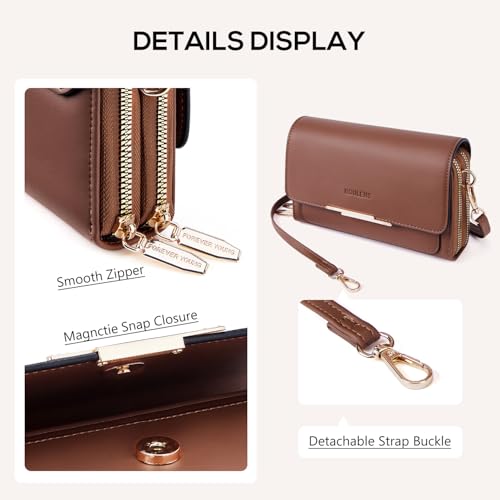 Image of Roulens Small Crossbody Bag for Women,Cell Phone Purse Women's Shoulder Handbags Wallet Purse with Credit Card Slots