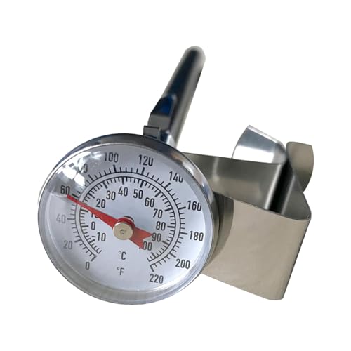 Bothyi Milk Thermometer for Steaming Milk Food Thermometer with Clip & Sleeve Pocket Dial Thermometer for Tea Cheese Drinks Beverage