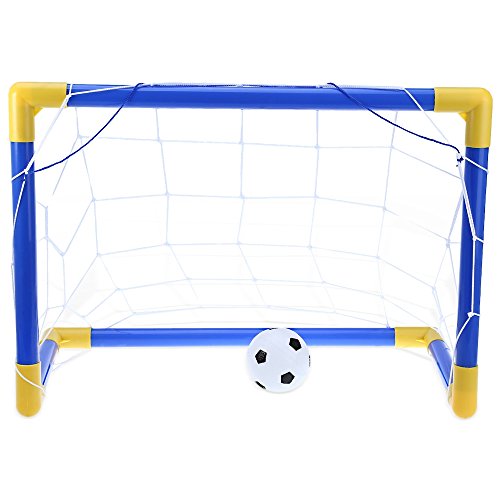 Candora Mini SocCandora Mini Soccer Goal Post Net Set with Pump Kids Sport Toy Easy Fold-Up, 17.7inx13inx10.6in - Thumbnail 4