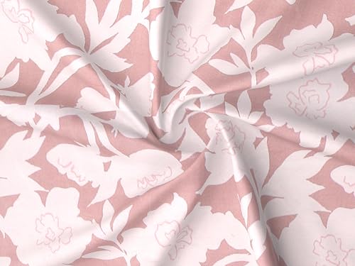 Image of Cotton Glace Cotton Elastic Fitted Bedsheet with 2 King Size Pillow Covers | Double Bed with All Around Elastic, Fits Upto 8 Inches Mattress, Size 72 x 78 Inches (Pink White)