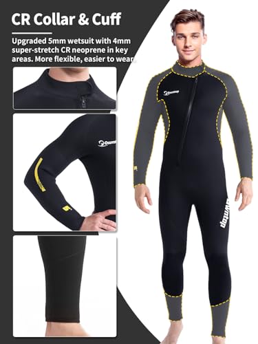 Image of Owntop 5mm Wetsuit for Men Women, High Stretch Warmth Neoprene Suit