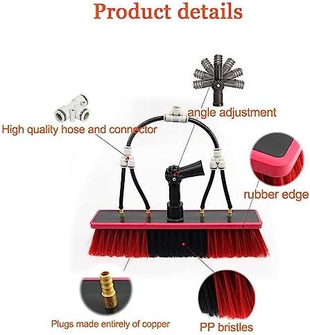 Window Cleaning Telescopic Cleaner Wash Brush Kit Adjustable Pole Length，8m Telescopic Water-fed Pole for High Window Cleaning, Roof Cleaning Kit with Accessories, 26.24ft Extendable Window image 4
