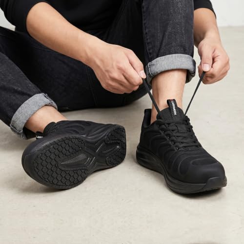 Image of LARNMERN Steel Toe Shoes for Men Women Lightweight Work Safety Shoes Sneakers Comfortable Safety Toe Sneakers Stylish Work Shoe Colorful Zapatos de Seguridad