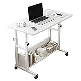 Universalrad mit Schloss: Flexible Bewegung und multifunktionale Verwendung - Aufgrund der hochwertigen Gummiräder kann es sich frei bewegen und als Computertisch mit Rädern im Büro, als verstellbarer mobiler Laptop-Schreibtisch zu Hause und als rollbarer mobiler Laptop-Stehpult verwendet werden Einkaufswagen im Zimmer.