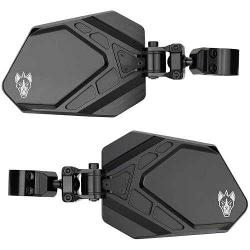 Image of CUERO PRO Black 1.875 inch - Side Mirrors for UTV Set - UTV Mirror Set Includes 2 Mirrors - Compatible with Bar Size of 1.875 inch - RZR Rear View Mirror Built to Go Off-Road