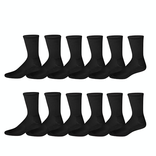 Image of Pure Cotton And Smell Free Men & Women Regular Formal Black Calf length combo Socks Anti-Slip | Sweat Absorbent | School socks | office socks | Sports | Running & Hiking