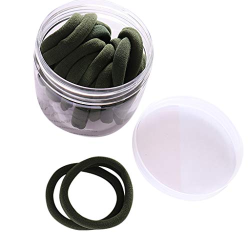 HINK-Home Women Hairband,1Box Girl New Korean Version High Elastic Hair Ring Ponytail Hairband Headwear Green, Headband Big Sales