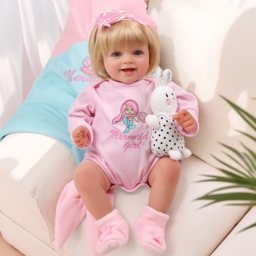 Muñeca bebé realista posable de 17 pulgadas miniatura 5