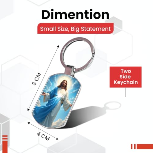 Image of Stylish Metal Keychains with Permanent Glossy Print - Inspirational Quotes & Spiritual Designs - Perfect Key chains for loved ones, Personal Use, Gifts & Return Gifts