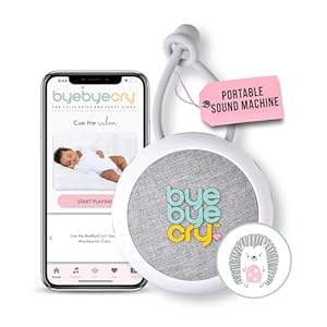 White Noise Sound Machine for Sleep | 10 Sounds with 5 Specific Engineered Sounds for Instant Colic Baby Relief | Compact & Portable Sound Machine for Better Sleep & Calm | Extra Baby Sticker Inside