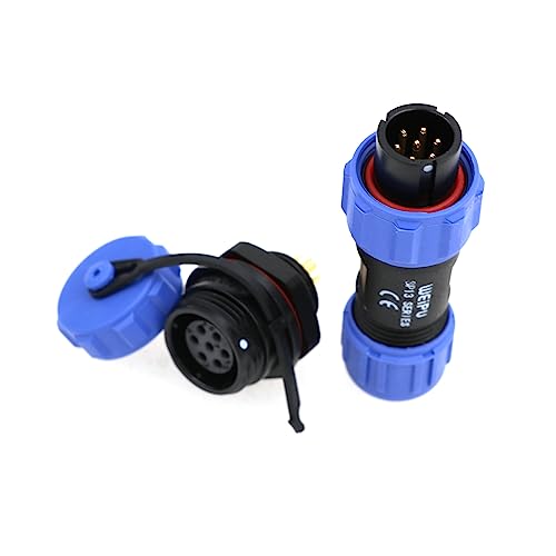 ZBLZGP IP67 Waterproof WEIPU SP13 7 Pin Male and Female Electrical Cable Connector with Thread and IP68 Rating for Outdoor Garden Tools - Image 2
