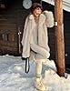 COZYPOIN Womens Faux Fur Coats Warm Mid Long Furry... #4