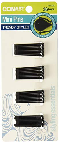 Conair styling essentials mini pins, black 36 ea