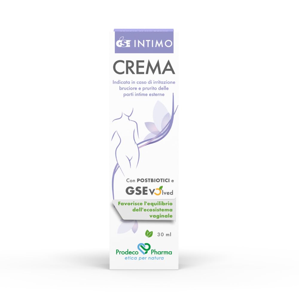 Prodeco Pharma GSE Intimo Crema 30 ml - Sollievo in Caso di Irritazione, Bruciore, Arrossamento, Secchezza e Prurito delle Parti Intime Esterne