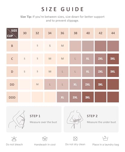Image of FeelinGirl Strapless Bra for Women Seamless Wireless Bralette - Strapless Support, Adjustable & Padded, Full Coverage, Comfort & Support Design,Black 3X-Large