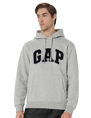 Image of Gap Men Embroidered Relaxed Fit Full Sleeve Hoodie